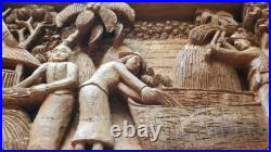 Handcarved Teak Woodcarving Asian Sculpture Handcarved Teak Woodcarving Asian Sculpture