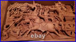 Handcarved Teakwood Woodcarving Lanna Era