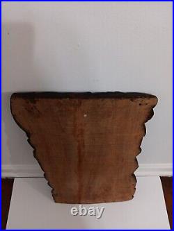 Handcarved Vintage Wood VILLAGE SCENE Wall Art From Haiti 27 X 12