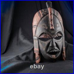 Handcraft Ghana Tribal Wood Vintage Head Sculpture