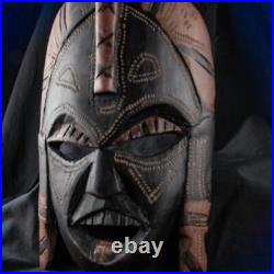 Handcraft Ghana Tribal Wood Vintage Head Sculpture