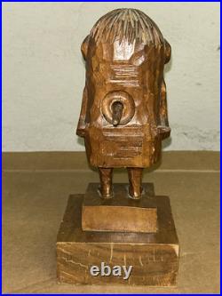 Handmade 11 Wooden Statue Decipting Working Class Getting Stabbed In The Back