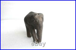 Handmade Hand Carved Wooden Elephant Figurine Home Decorative Collectible