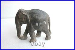 Handmade Hand Carved Wooden Elephant Figurine Home Decorative Collectible