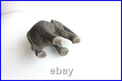 Handmade Hand Carved Wooden Elephant Figurine Home Decorative Collectible