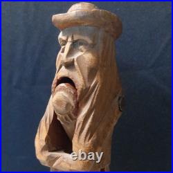 Henri Gouzien statuaire Lorient France wood sculpture OOAK nutcracker 1900's