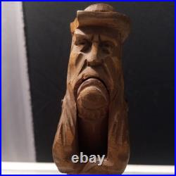 Henri Gouzien statuaire Lorient France wood sculpture OOAK nutcracker 1900's