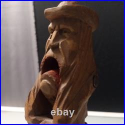 Henri Gouzien statuaire Lorient France wood sculpture OOAK nutcracker 1900's