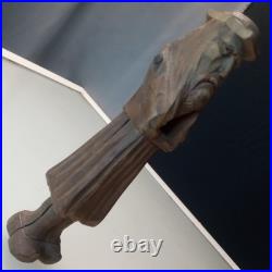 Henri Gouzien statuaire Lorient France wood sculpture OOAK nutcracker 1900's