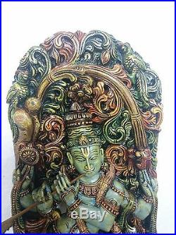 Hindu God Krishna Sculpture Temple 3 Ft Statue Hand Carved Figurine India Art