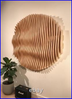 Home décor acoustic minimalistic Parametric Modern plywood Wall Art 3D Asahi