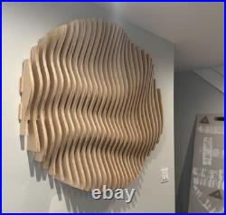Home décor acoustic minimalistic Parametric Modern plywood Wall Art 3D Asahi Home décor acoustic minimalistic Parametric Modern plywood Wall Art 3D Asahi