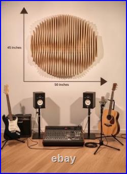 Home décor acoustic minimalistic Parametric Modern plywood Wall Art 3D Asahi
