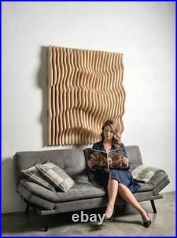Home décor acoustic minimalistic Parametric Modern plywood Wall Art 3D Nami