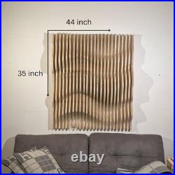 Home décor acoustic minimalistic Parametric Modern plywood Wall Art 3D Nami