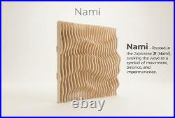 Home décor acoustic minimalistic Parametric Modern plywood Wall Art 3D Nami