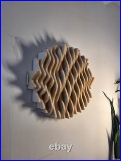 Home décor acoustic minimalistic Parametric Modern plywood Wall Art 3D Pluto