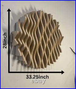 Home décor acoustic minimalistic Parametric Modern plywood Wall Art 3D Pluto
