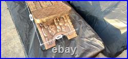 Honduras Exotic Stool Bench Aztec Mayan Chief God Tribal Wood Carving Sculpture Honduras Exotic Stool Bench Aztec Mayan Chief God Tribal Wood Carving Sculpture
