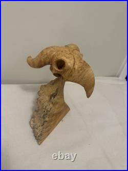 Horned Watcher -Burl/Manitoba Maple-Canadian Artisan-Jamie Russell-8.5x9x6.5