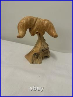 Horned Watcher -Burl/Manitoba Maple-Canadian Artisan-Jamie Russell-8.5x9x6.5