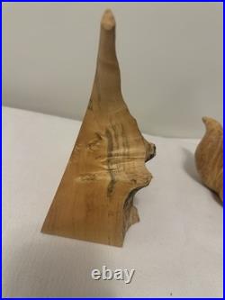 Horned Watcher -Burl/Manitoba Maple-Canadian Artisan-Jamie Russell-8.5x9x6.5