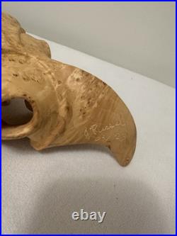 Horned Watcher -Burl/Manitoba Maple-Canadian Artisan-Jamie Russell-8.5x9x6.5