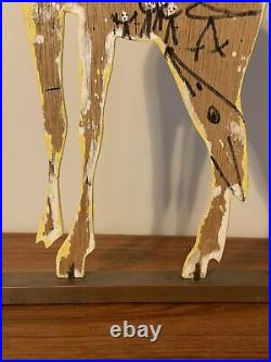 Howard Finster Giraffe Signed & Dated May 21, 1990 14,679 Works Early Folk Art
