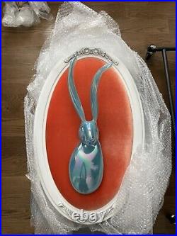 Hunt Slonem signed Opaline Blue BunnyPaid Over $11,000