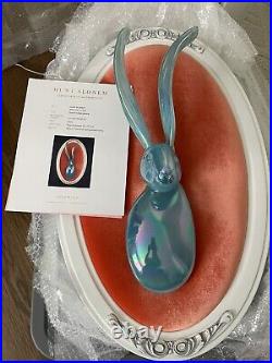 Hunt Slonem signed Opaline Blue BunnyPaid Over $11,000