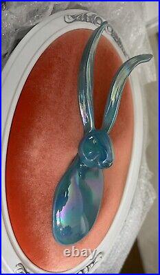 Hunt Slonem signed Opaline Blue BunnyPaid Over $11,000