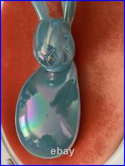 Hunt Slonem signed Opaline Blue BunnyPaid Over $11,000