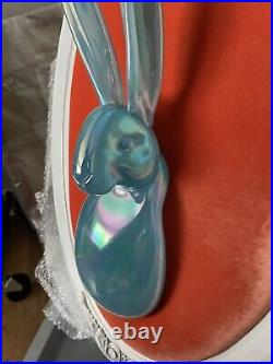 Hunt Slonem signed Opaline Blue BunnyPaid Over $11,000