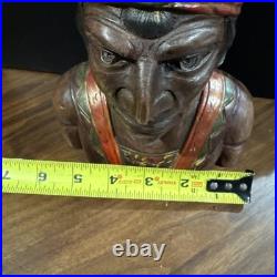 Indian Art Wood Sculpture Carving Chief Head carved bust vintage Indian Art Wood Sculpture Carving Chief Head carved bust vintage