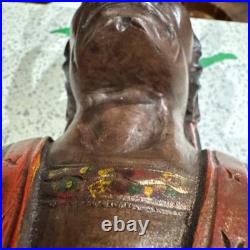 Indian Art Wood Sculpture Carving Chief Head carved bust vintage Indian Art Wood Sculpture Carving Chief Head carved bust vintage