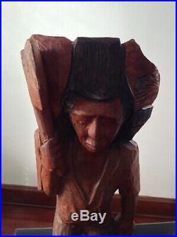Indio Madera Native American Wood Carving Sculpture Unique Rare Cool Collectible
