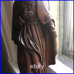 Italy 18th c. A Maiden and her Robes, Lovely Wooden Sculpture Late Baroque