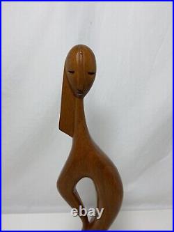 J G Casas Vintage Wood Sculpture Carving Modernism Abstract MID Century Modern