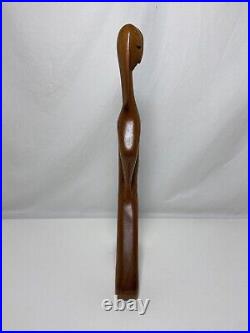 J G Casas Vintage Wood Sculpture Carving Modernism Abstract MID Century Modern