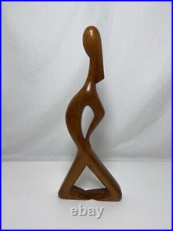 J G Casas Vintage Wood Sculpture Carving Modernism Abstract MID Century Modern