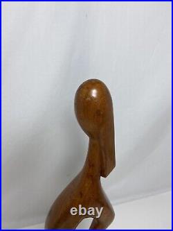 J G Casas Vintage Wood Sculpture Carving Modernism Abstract MID Century Modern