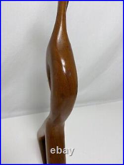 J G Casas Vintage Wood Sculpture Carving Modernism Abstract MID Century Modern