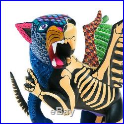 JAGUAR EAGLE FUSION Oaxacan Alebrije Wood Carving Mexican Art Animal Sculpture