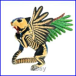 JAGUAR EAGLE FUSION Oaxacan Alebrije Wood Carving Mexican Art Animal Sculpture