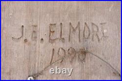 JOE ELMORE Drift Wood Carving Sculpture Head California Artist Signed 1990
