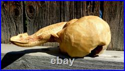 JOHN SIM b. INDONESIA d. 2018 OCALA, FL MASTER WOODCARVER GECKO RARE