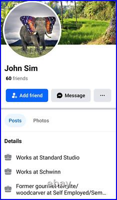 JOHN SIM b. INDONESIA d. 2018 OCALA, FL MASTER WOODCARVER GECKO RARE