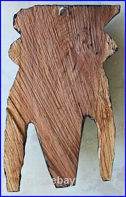 Jamaican Rastafarian Man Hand-Crafted Red Cedar Wood Carving Vintage Sculpture