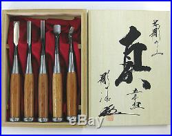 Japanese Chisel NOMI Graver Wood Carving Engraving Knife Sculpture Tool Set of 5