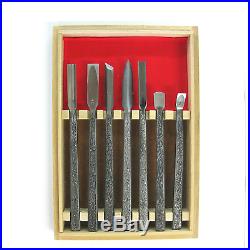Japanese Chisel NOMI Graver Wood Carving Engraving Knife Sculpture Tool Set of 7